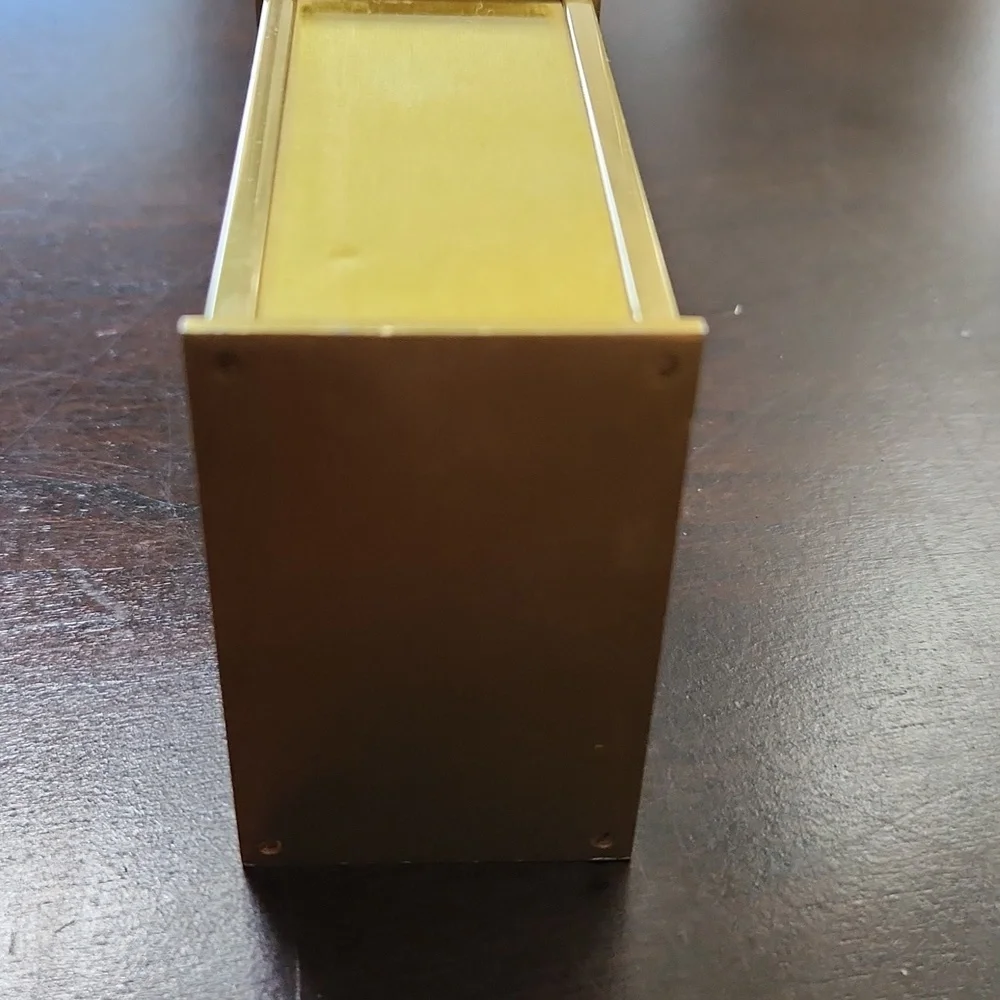 VINTAGE💛70’s PIERRE CARDIN Bedside/desk Quartz Alarm Clock Gold Tone - Picture 5 of 7